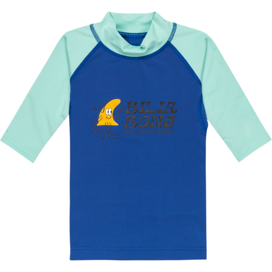 2025 Billabong Junior Waves Short Sleeve Rash Vest EBTWR03004 - Blue Rinse